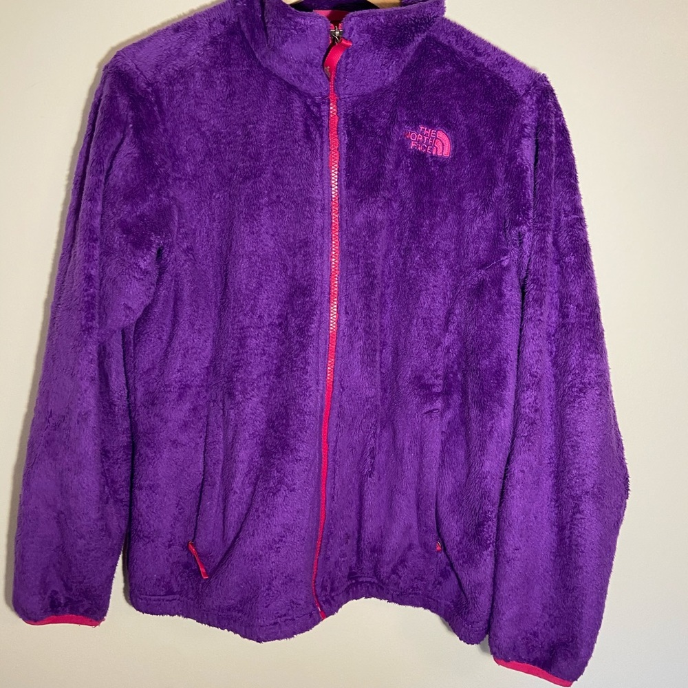 Purple and pink kids north face